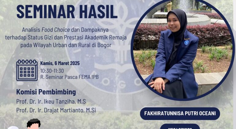 Seminar Hasil Magister Fakhiratunnisa Putri Oceani (I1504231032)