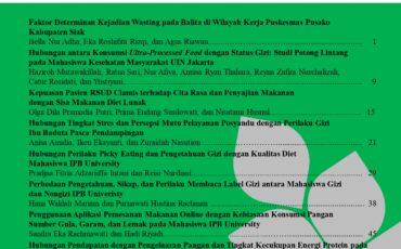 Jurnal Ilmu Gizi dan Dietetik Terakreditasi SINTA 3